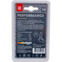 Автомобильная галогенная лампа AUTOPROFI H8, 12V, 35W, (PGJ19-1),1 шт, +80% PERFORMANCE PRF-H8