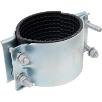 Ремонтный хомут АТКА оцинкованный, 2-составной, ду125, l=103 мм, 4 болта 1001010110