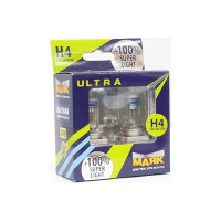 Автомобильная галогенная лампа МАЯК H4, 12 В, 60/55 Вт, P43t, Super Light +100%, ULTRA, 2 шт. 82420SL+100
