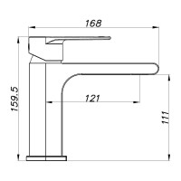 Смеситель для раковины Azario DELANO черный матовый 00080883