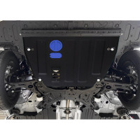 Защита картера и КПП + комплект крепежа Rival сталь GAC GS5 2018-, 1.5, АКПП, FWD. 111.3401.1