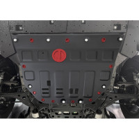 Защита картера и КПП + комплект крепежа АвтоБроня сталь GAC GS8 2023-, V-2.0, АКПП, 4WD. 111.03403.1