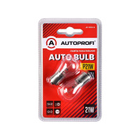 Автомобильные лампы накаливания AUTOPROFI P21W, 12V, 21W, (BA15s), 2 шт. блистер AP-P21W-B
