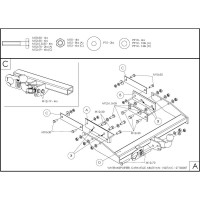 Полностью оцинкованный фаркоп GALIA для Volkswagen T4: Transporter/Caravelle/Multivan 1990-2003, включая 4WD тип шара A V027A