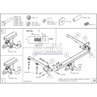 Полностью оцинкованный фаркоп GALIA для Subaru Legacy WAG (BP), Subaru Outback 4WD 2004-2009 быстросъемный шар S076C