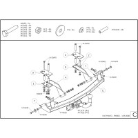 Полностью оцинкованный фаркоп GALIA для FIAT Punto 1999-2005, FIAT Grande Punto 2005-2012 тип шара A F090A