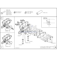 Полностью оцинкованный фаркоп GALIA для Toyota Land Cruiser 200 2008-2021, Lexus LX 2008-2021 тип шара A T070A