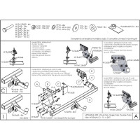 Полностью оцинкованный фаркоп GALIA для Mitsubishi L200 1996-2006, 2006-2015, 2015-2023, Fiat Fullback 2016-2019 быстросъемный шар M120C