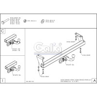 Полностью оцинкованный фаркоп GALIA для Suzuki Grand Vitara 1998-2005, Suzuki Grand Vitara XL7 1998-2003 тип шара A S030A