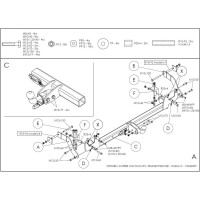 Полностью оцинкованный фаркоп GALIA для Citroen Jumper 2006-, FIAT Ducato 2006-, Peugeot Boxer 2006- L1, L2, L3, L4 быстросъемный шар C042C