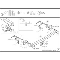 Полностью оцинкованный фаркоп Galia для Nissan X-Trail 2007-2014 тип шара A N050A