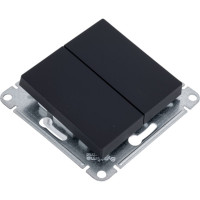 Механизм 2-клавишного перекрестного переключателя Systeme Electric Atlasdesign карбон 2 x сх. 7, 10ах ATN001073