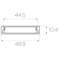 Комплект алюминиевого профиля LEDCRAFT с экраном и заглушками LC-LP1050M44-3 1627000068