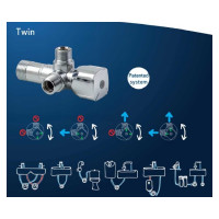 Угловой кран FT Group арко, 3-х проходной, 1/2x1/2x1/2  772737