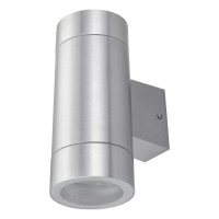 Накладной светильник Ecola 80013a Gx53, led, ip65, прозрачный, цилиндр, металл, 2 x gx53, cатин-хром, 205x140x90 FS53C2ECH
