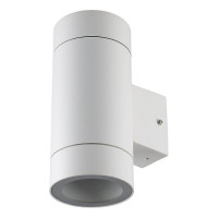 Накладной светильник Ecola 80013a Gx53, led, ip65, прозрачный, цилиндр, металл, 2 x gx53, белый матовый, 205x140x90 FW53C2ECH