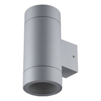 Накладной светильник Ecola 80013a Gx53, led, ip65, прозрачный, цилиндр, металл, 2 x gx53, серый матовый, 205x140x90 FG53C2ECH