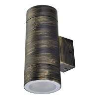 Накладной светильник Ecola 80013a Gx53, led, ip65, прозрачный, цилиндр, металл, 2 x gx53, черненая бронза, 205x140x90 FN53C2ECH