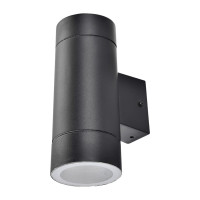 Накладной светильник Ecola 80013a Gx53, led, ip65, прозрачный, цилиндр, металл, 2 x gx53, черный, 205x140x90 FB53C2ECH