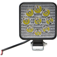 Светодиодная фара Airline квадратная, 9 LED направленный свет, 9W (83x83x22) 12V ALED027