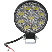 Светодиодная фара Airline круглая, 9 LED направленный свет, 9W (83x83x22) 12V ALED028