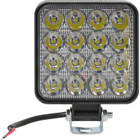 Светодиодная фара Airline квадратная, 16 LED направленный свет, 16W (83x83x22) 12V ALED029
