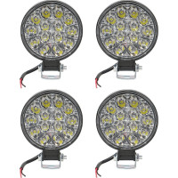 Светодиодная фара Airline круглая, 14 LED направленный свет, 14W (83x83x22) 12V, комплект 4 шт. STANDART ALED035