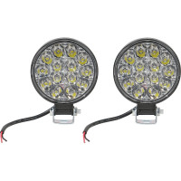 Светодиодная фара Airline круглая, 14 LED направленный свет, 14W (83x83x22) 12V, комплект 2 шт. STANDART ALED025