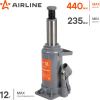 Бутылочный домкрат Airline 12т (MIN - 235 мм, MAX - 440 мм) AJB12M