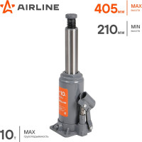 Бутылочный домкрат Airline 10т (MIN - 210 мм, MAX - 405 мм) AJB10M