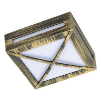 Накладной светильник Ecola Gx53 led 3082w ip65, матовый, квадрат, металл, 1 x gx53, черненая бронза, 136x136x55 FN53SGECH