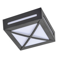 Накладной светильник Ecola Gx53 led 3082w ip65, матовый, квадрат, металл, 1 x gx53, черный, 136x136x55 FB53SGECH