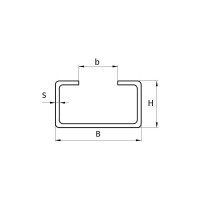 Металлический профиль для направляющих скольжения ISKRA C3 10x20, L=2000 NCmetalC3-ISKRA