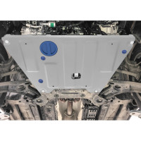Защита картера + КПП + комплект крепежа Rival Алюминий, Changan CS35 Plus, V-1,4, Робот, 2023- 333.8924.1