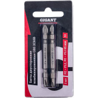 Биты двусторонние комбинированные 2 шт, PZ-FL2, PZ-FL1, 65 мм, S2 Gigant GBS 2C65B