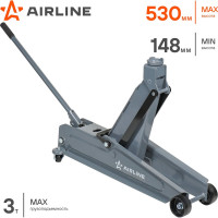 Домкрат подкатной AIRLINE 3т (MIN - 148 мм, MAX - 530 мм) AJ3F530