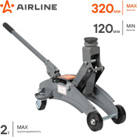 Подкатной домкрат Airline 2 т, 120-320 мм, кейс AJ2F320K