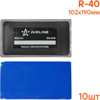 Пластырь кордовый, радиальный Airline R-40 102х190 мм, 10 шт. ATRK76