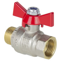 Кран шаровой полный проход TEBO ВН/НАР 3/8" бабочка T-КШ.202.38.КБ.CN