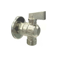 Кран шаровой для сантехнических приборов угловой TEBO НАР/НАР 1/2"х1/2" с отражателем T-КШ.С.555.1212.ХР.CN