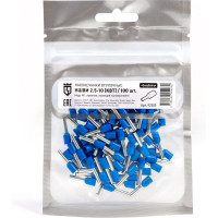 Наконечник штыревой втулочный изолированный КВТ НШВИ 2.5-10  (500 шт./уп.) 92305