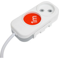 Удлинитель ELBI Myra 2вх с защитными шторками 1м (2x0,75) 527-010201-250