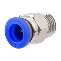 Фитинг для пластиковых трубок 8 мм с наружной резьбой 1/2" Rockforce RF-SPC08-04(2104)