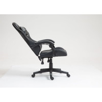 Кресло компьютерное игровое Стул Груп TopChairs Shadow, экокожа черно-серый GF-8079 black+grey
