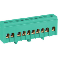 Шина ЭРА NO-224-103 PE земля в изолированном корпусе на DIN-рейку ШНИ-6x9-10-Д-зеленый Б0062938