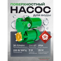 Насос самовсасывающий Rockforce (230В, 50Гц, 250Вт, 30л/мин) (обмотка CU) RF-PS130 COPPER(61204)