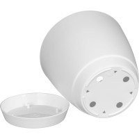 Горшок для цветов Idiland Flora 1,4 л, с поддоном, белый 231600629/00