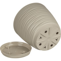 Горшок для цветов Idiland Botanica 4,3 л, с поддоном, бежевый 231600427/00