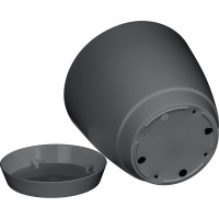 Горшок для цветов Idiland Flora 2,2 л, с поддоном (черный) 231600730/00