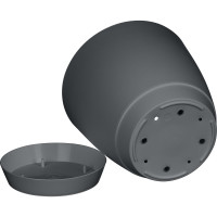 Горшок для цветов Idiland Flora 3,2 л, с поддоном (черный) 231600830/00